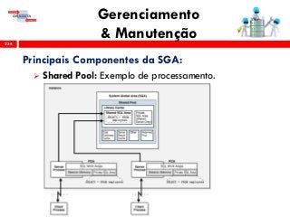 Gerenciamento
& Manutenção234
Principais Componentes da SGA:
 Shared Pool: Exemplo de processamento.
 