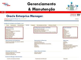 Gerenciamento
& Manutenção308
Oracle Enterprise Manager:
 