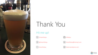 Thank You
Hit me up!
hiramfleitas@hotmail.com
dba2o.wordpress.comHiramFleitas
@HiramFleitas
/hfleitas/HiramFleitas
 