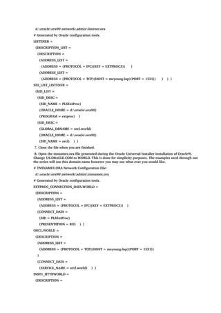 Oracl DBA lab manual | DOC