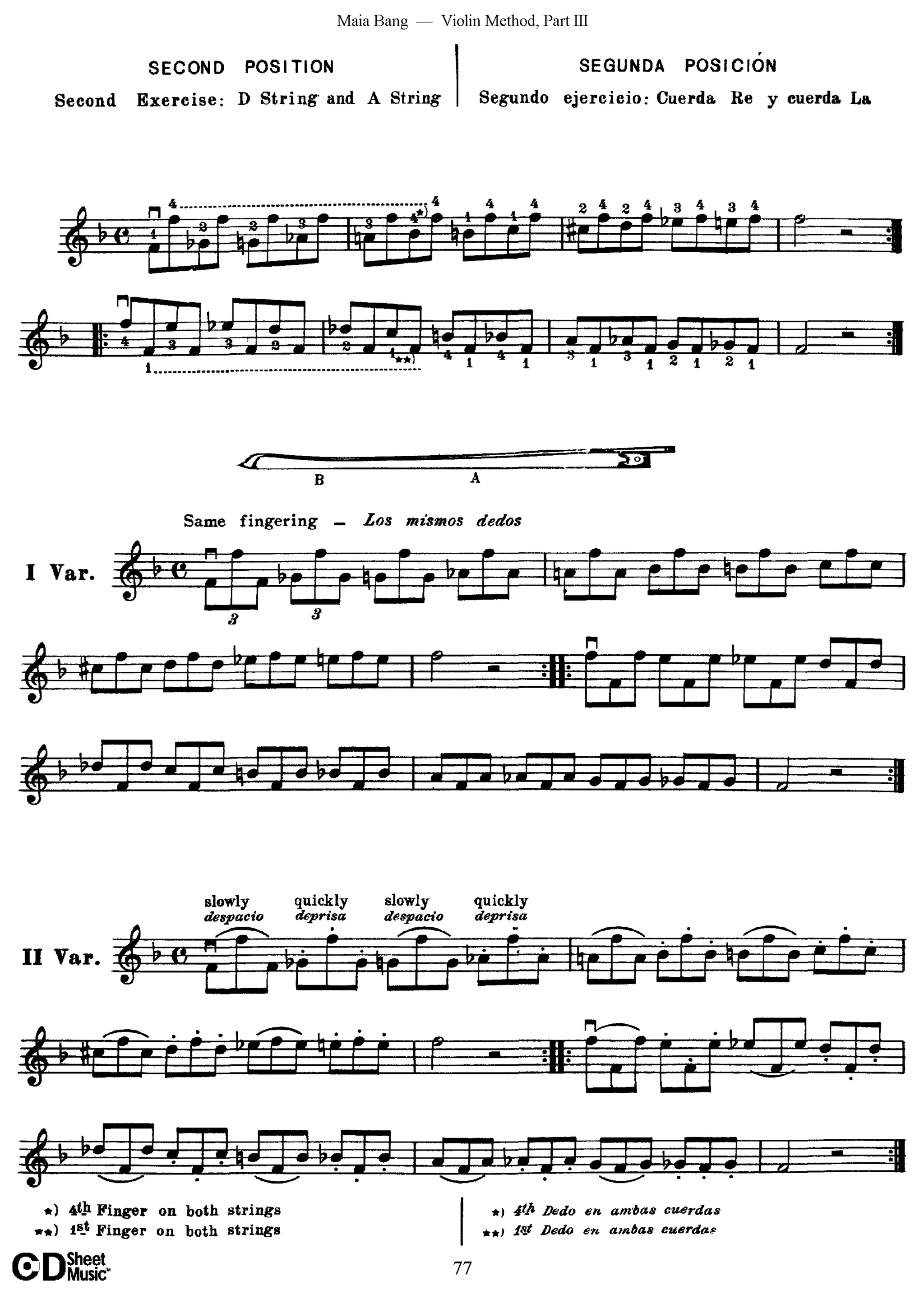 Método de Violino Maia Bang 3ª Posição