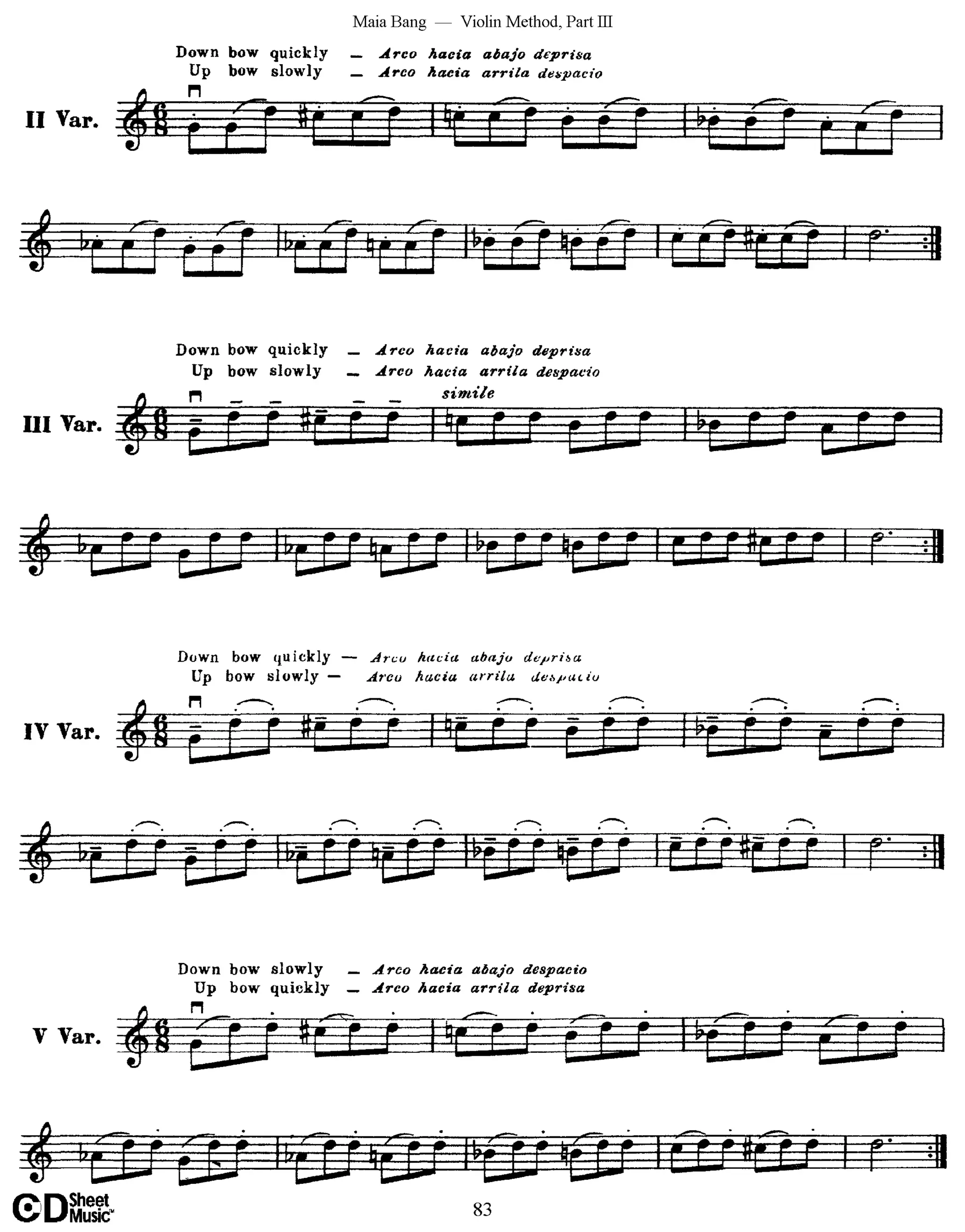 Método de Violino Maia Bang 3ª Posição