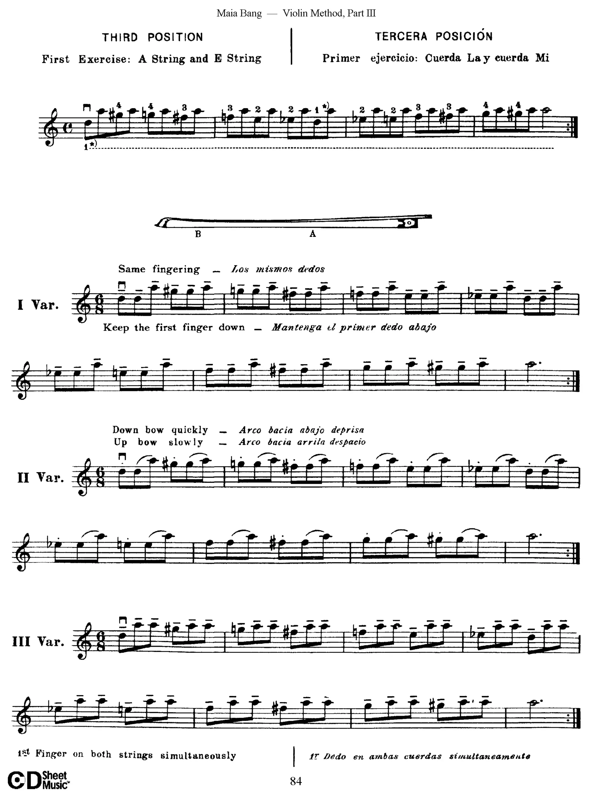 Método de Violino Maia Bang 3ª Posição