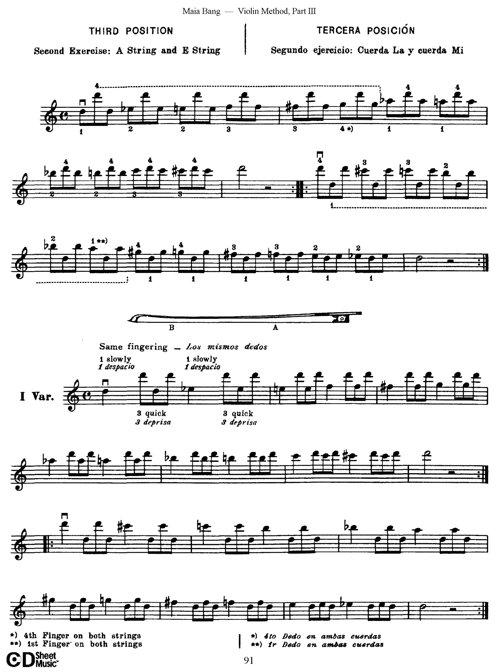 Método de Violino Maia Bang 3ª Posição