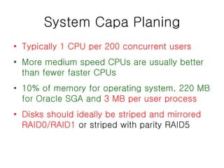 System Capa Planning_DBA oracle edu | PPT