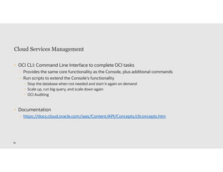 DBA Tasks in Oracle Autonomous Database | PDF