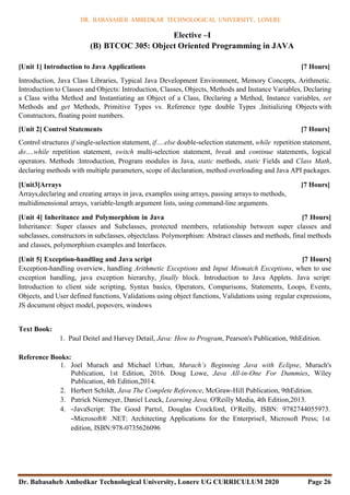 Dbatu syllabus basic human rights of SY computer science & engineering ...