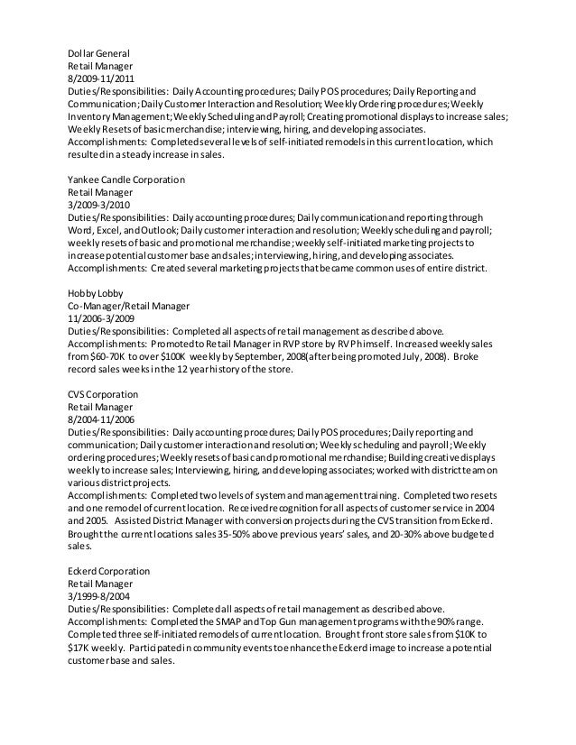 resume with accomplishments