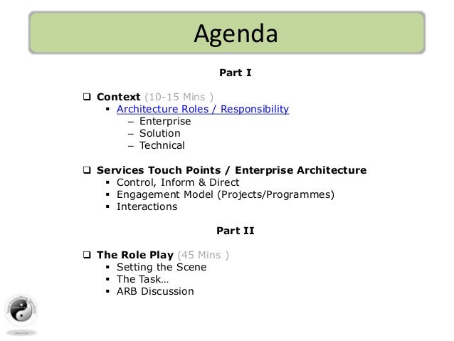 A Day in the Life of an Enterprise Architect (Role Play ...