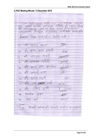 SEED, Mid-Term Evaluation Report
	
   Page 57 of 58
C-PAC Meeting Minute: 13 December 2015
	
  
	
  
X[
D Q
. (
 