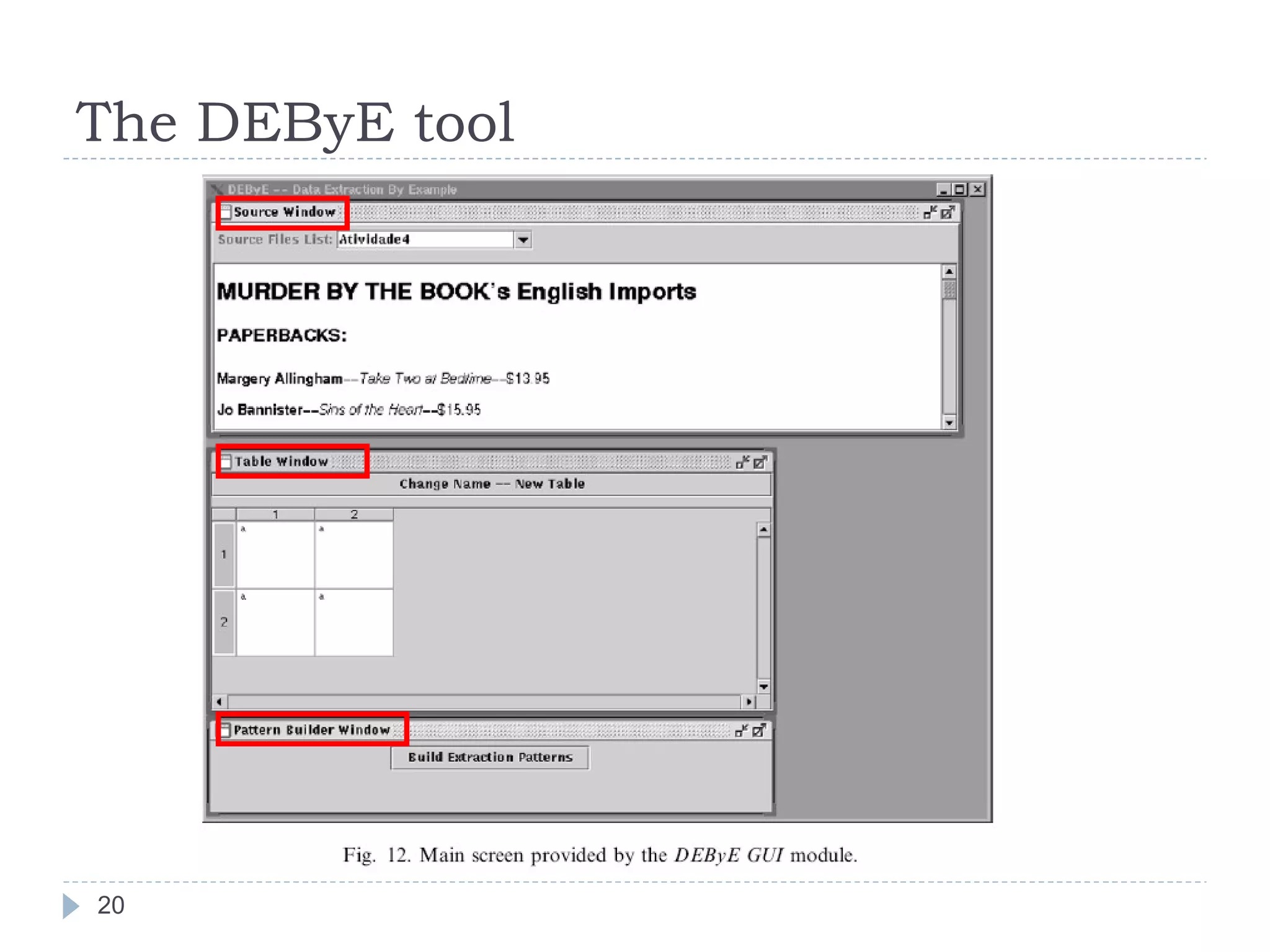 The DEByE tool 