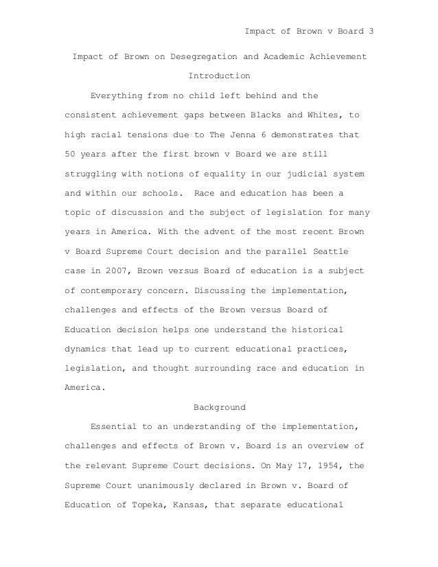 Model English Essays Impact Of Brown V Board Response Essay Thesis also Essay Science Brown V Board Implementation Challenges And Efects Research Essay Thesis Statement Example
