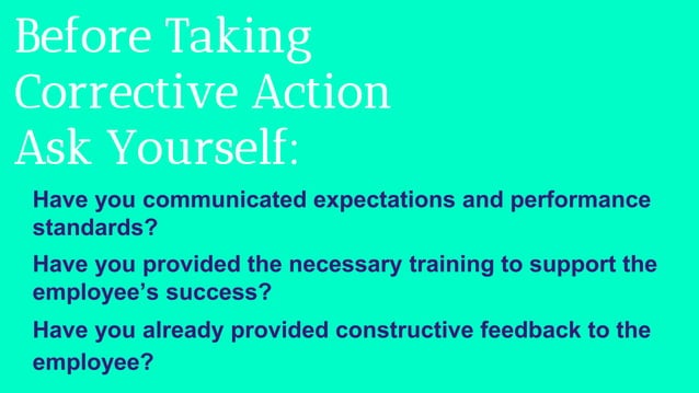 Employee Corrective Action | PPTX