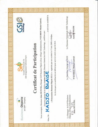 Certificat formation GSI