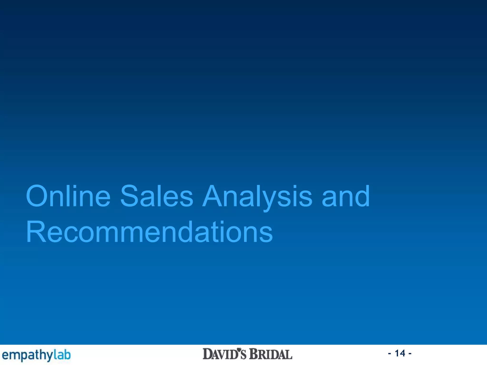 - 14 -
Online Sales Analysis and
Recommendations
 