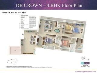 DB CROWN – 4 BHK Floor Plan
 