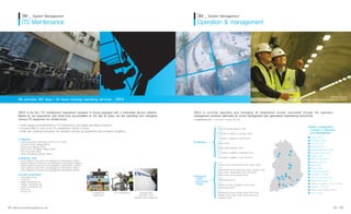 SM _ System Management                                                                                                                 SM _ System Management
             ITS Maintenance                                                                                                                        Operation & management




                                                                                                                                                                                                                                                                   Maseong Tunnel
          We provides 365 days / 24 hours nonstop operating services _ DBCS                                                                                                                                                            (Operating and managing presently as of 2010)




          DBCS is the No.1 ITS maintenance specialized company in Korea equipped with a nationwide service network.                              DBCS is currently operating and managing 34 longitudinal tunnels nationwide through the operation
          Based on our experience and know-how accumulated for the last 16 years, we are operating and managing                                  management solutions optimized for tunnel management and specialized engineering workforces.
          various ITS equipment for infrastructure.                                                                                              ※ longitudinal tunnel : tunnel which is longer than 1Km


            Holds largest accomplishments of ITS maintenance and largest specialized workforce
                                                                                                                                                                             2005                                                               Major Longitudinal




                                                                                                                                                                     {
            Occupies 90% or more of the ITS maintenance market in Korea                                                                                                      Cheonan-Nonsan highway TTMS
                                                                                                                                                                                                                                                Tunnels in Operation
            Holds well-organized processes like operation manuals by equipments and emergency situations.                                                                    2006
                                                                                                                                                                             8 locations in addition to Jecheon tunnel                          and Management
                                                                                                                                                                             2007
                                                                                                                                                                                                                                              ❶ Hangye tunnel
             Highway                                                                                                                                                         4 locations in addition to Gomti tunnel
                                                                                                                                                                             2008                                                             ❷ Gwangahm tunnel
             Korea Expressway Corporation (3,211km for 25 routes)                                                                                  Highway                   Munsu tunnel
             Cheonan-Nonsan highway (85km)                                                                                                                                                                                                    ❸ Jecheon tunnel
             Busan-Ulsan highway (43km)                                                                                                                                      2009                                                             ❹ Maseong tunnel
                                                                                                                                                                             Daegu-Busan highway tunnel
             West Suwon-Pyeongtaek highway (39km)                                                                                                                                                                                             ❺ Mungyeongse Pass tunnel
             Seoul Ring Road (36km)                                                                                                                                          2010
                                                                                                                                                                             13 locations in addition to Maseong tunnel                       ❻ Mungyeong 2nd tunnel
             Jeonju-Gwangyang highway (118km)
                                                                                                                                                                             2011                                                             ❼ Sangju tunnel,
             National road                                                                                                                                                   15 locations in addition to Osu 1st tunnel
                                                                                                                                                                                                                                              ❽ Gimcheon 3rd tunnel
             Seoul Regional Construction and Management Administration (749km)




                                                                                                                                                                     {
                                                                                                                                                                             2004                                                             ❾ Oduryeong tunnel
             Daejeon Regional Construction and Management Administration (663km)
             Busan Regional Construction and Management Administration (4,167km)                                                                                             Jincheon tunnel, Dumundong tunnel, Noruje tunnel                 ❿ Gomti tunnel,
             Iksan Regional Construction and Management Administration (241km)                                                                                               2005                                                                Jangsu tunnel
             Wonju Regional Construction and Management Administration (191km)                                                                                               Samshinbong tunnel, Sojoryeong tunnel, Paktalje tunnel,
                                                                                                                                                                                                                                                 Yuksipryeong tunnel
                                                                                                                                                                             Darije tunnel, Bonghwang tunnel, Suin tunnel,
             Local government                                                                                                                                                Manse tunnel, Dumundongje tunnel                                    Changwon 1st tunnel
             Gyeonggi province                                                                                                                     National                                                                                      Jinju 1st and 2nd tunnels
                                                                                                                                                                             2006
             Ansan city                                                                                                                            road/                     Samshinbong tunnel
                                                                                                                                                   provincial                                                                                    Samshinbong tunnel
             Daegu metropolitan city
                                                                                                                                                                             2007
             Daejeon metropolitan city                                                                                                             roads                     Gimhae 1st tunnel, Changwon Anmin tunnel,
                                                                                                                                                                                                                                                 locations in addition to Osu 1st tunnel
             Incheon metropolitan city                                                                                                                                       Samshinbong tunnel                                                  Gimcheon 2nd tunnel
             Jeonju city                                                                                                                                                                                                                         Daegu-Busan highway tunnel
             Gunsan city                                                                                                                                                     2011
                                                                                   Hi-pass(ETCS)   CCTV maintenance         Gyeonggi traffic                                 Samshinbong tunnel, Hangye tunnel, Suin tunnel,                     Munsu tunnel
                                                                                    maintenance                           information center                                 Paktalje tunnel, Darije tunnel, Sojoryeong tunnel,
                                                                                                                      operation and management                               Jeokseok tunnel




24 I DB Communication & Systems Co., Ltd.                                                                                                                                                                                                                                         I 25
 