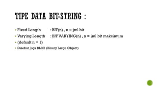 Design Basis Data - Tipe Data dan Skema Basis Data | PDF