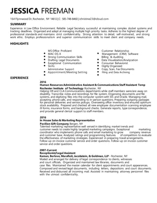Jessica C Freeman Resume | PDF