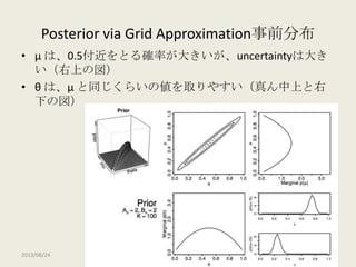 【DBDA勉強会2013】Doing Bayesian Data Analysis Chapter 9: Bernoulli Likelihood with Hierarchical Prior