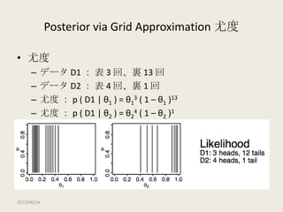 【DBDA勉強会2013】Doing Bayesian Data Analysis Chapter 9: Bernoulli Likelihood with Hierarchical Prior