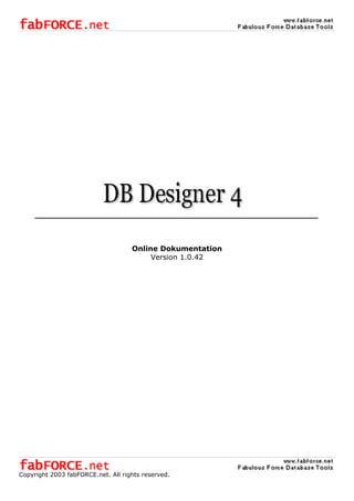 Db designer4 manual_1.0.42