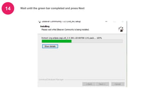 14 Wait until the green bar completed and press Next
 