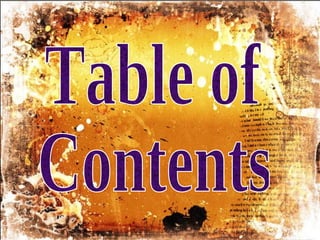 Table of Contents 