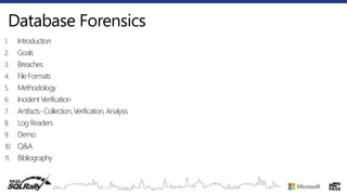 Db forensics for sql rally | PPTX