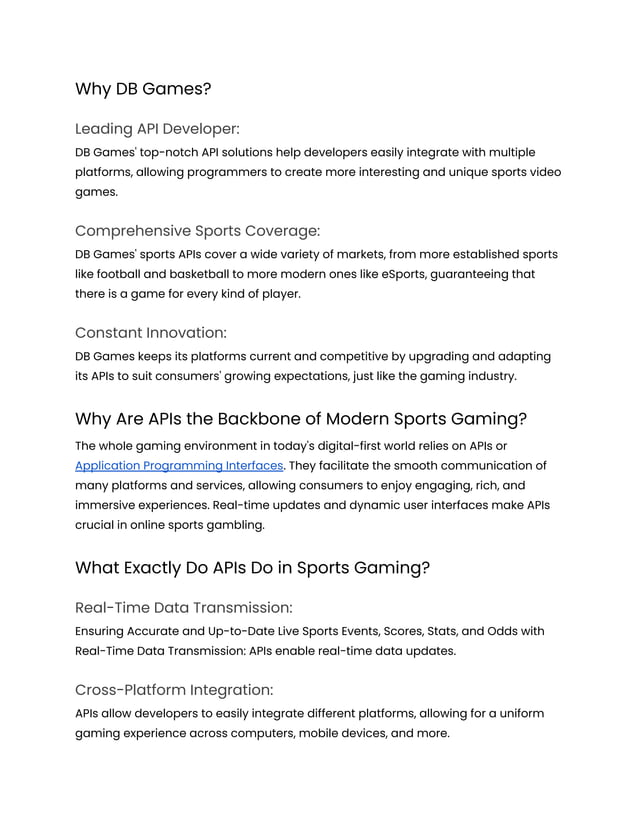 DB Games _ Advance Sports Gaming with Next-Gen APIS in Asia .docx