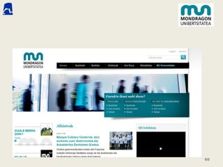 MONDRAGON
UNIBERTSITATEA
60
 