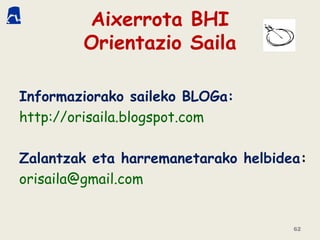 Aixerrota BHI
Orientazio Saila
Informaziorako saileko BLOGa:
http://orisaila.blogspot.com
Zalantzak eta harremanetarako helbidea:
orisaila@gmail.com
62
 