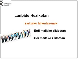 Lanbide Heziketan
sartzeko lehentasunak
Erdi mailako zikloetan
Goi mailako zikloetan
 