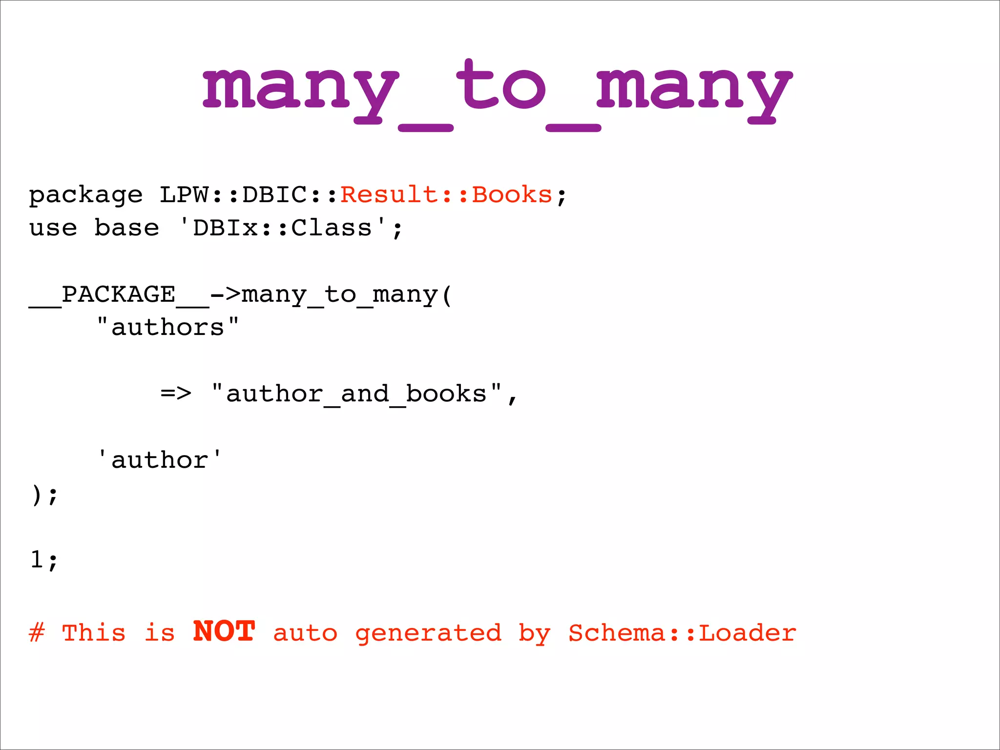 DBIx::Class beginners