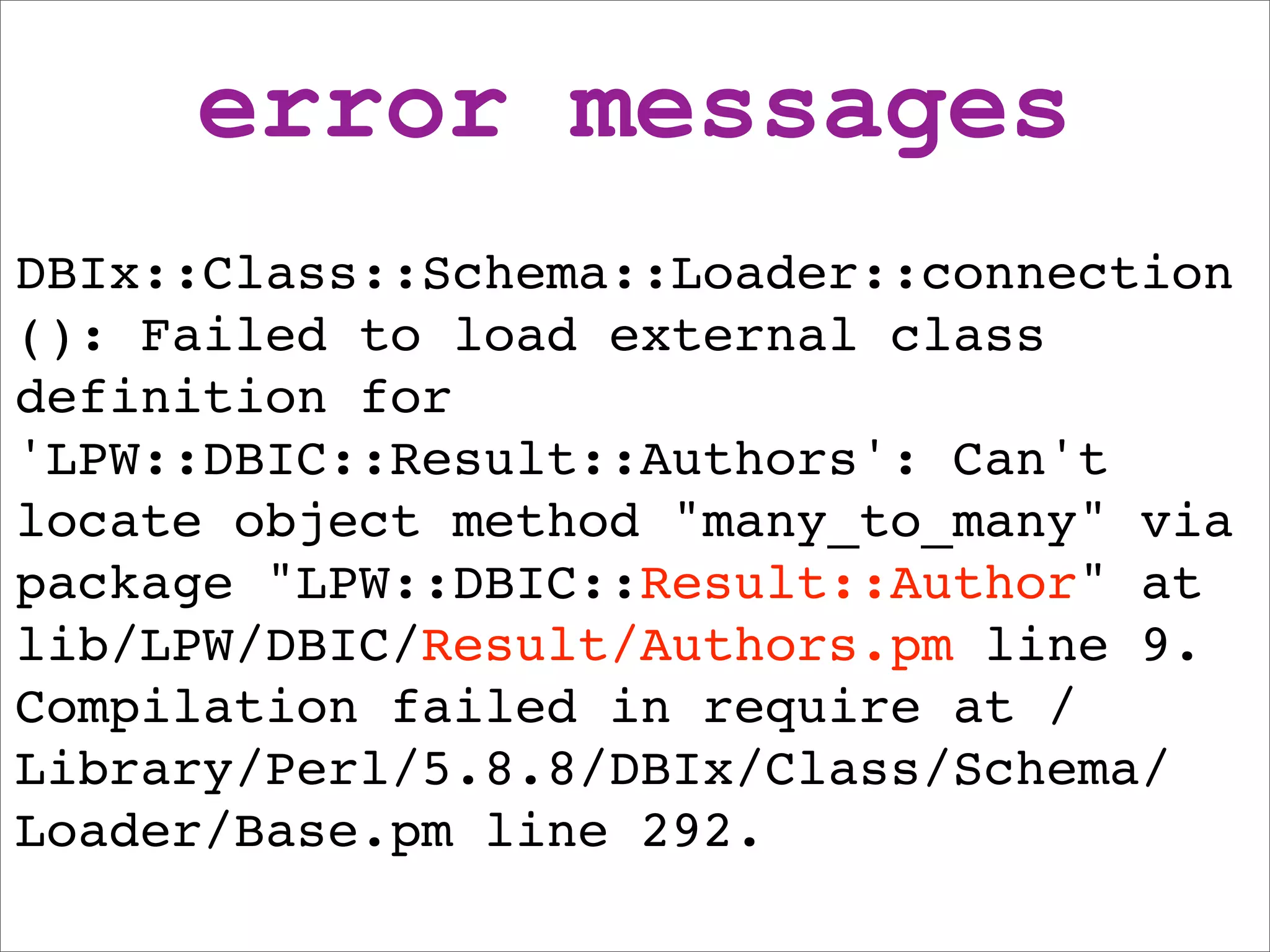 DBIx::Class beginners