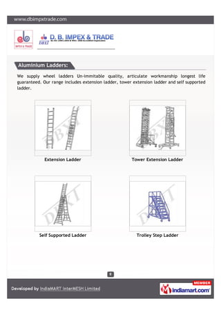 D.B. IMPEX & TRADE
17, VIDYASAGAR ROAD, RABINDRANAGAR, DUM DUM CANTONMENT, KOLKATA – 700065
E-mail – dbit0235@gmail.com, Ph – 033 2566 0235, Website – www.dbimpxtrade.com
CERTIFICATIONS
ISO 9001:2008
ISO 14001:2009
 