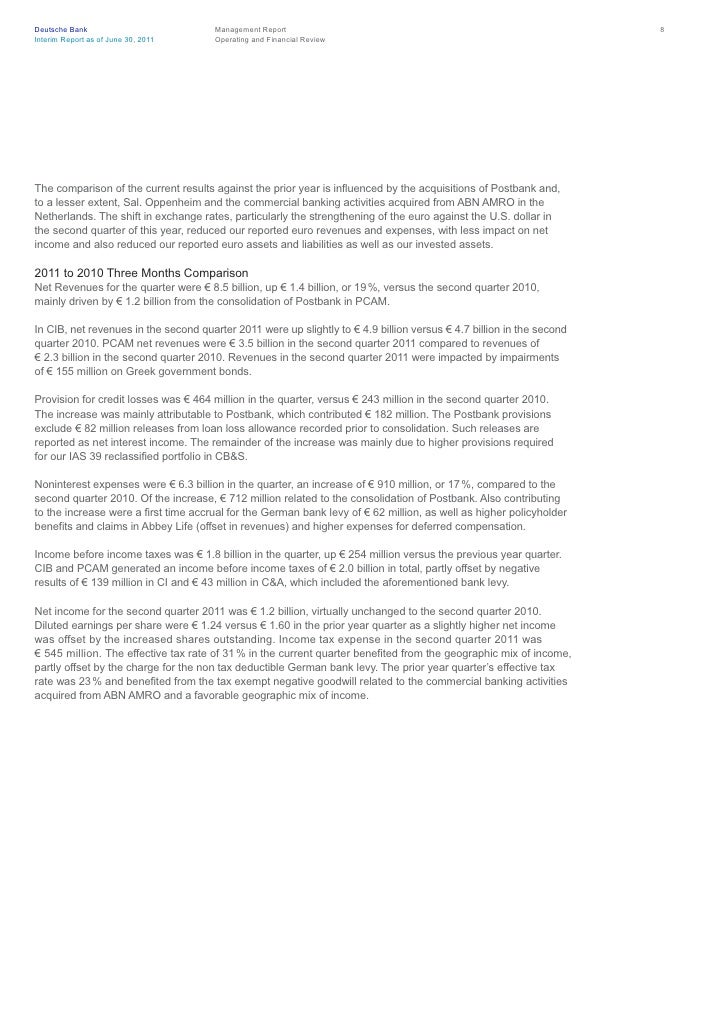 Db Interim Report 2 Q2011