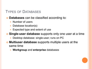 DATABASE INTRODUCTION | PPT