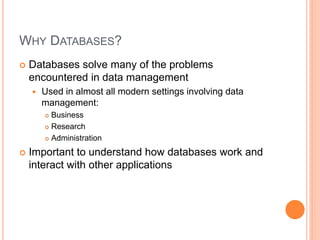 DATABASE INTRODUCTION | PPT