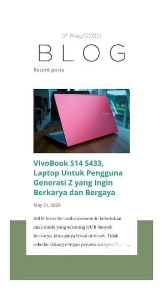 VivoBook S14 S433, Laptop Untuk Pengguna Generasi Z 
