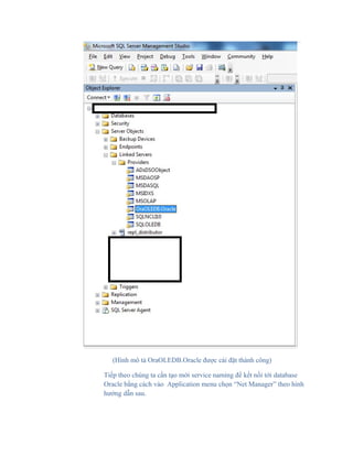 DBLINK BETWEEN MS SQL SERVER & ORACLE | DOC