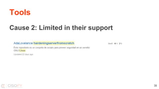 Tools
Cause 2: Limited in their support
38
 