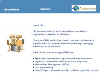 DB Luminous... Know Your Data | PPTX