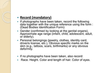 Dead Body Management for emergencys .pptx | First Aid | Injuries