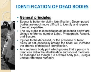 Dead Body Management for emergencys .pptx | First Aid | Injuries