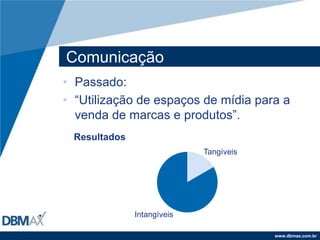 ComunicaçãoPassado:“Utilização de espaços de mídia para a venda de marcas e produtos”.