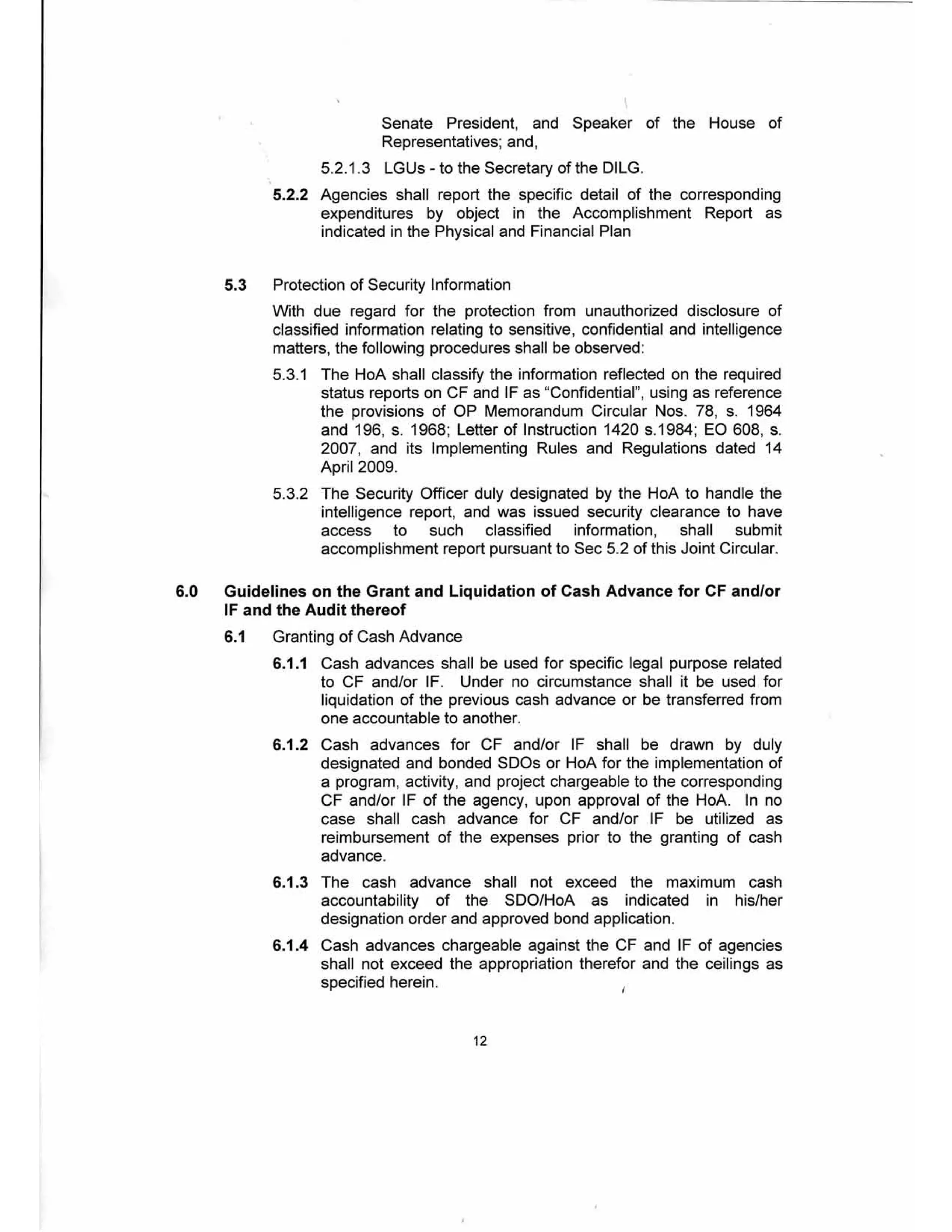 GUIDELINES ON THE ENTITLEMENT, RELEASE, USE, REPORTING AND AUDIT OF CONFIDENTIAL AND/OR INTELLIGENCE FUNDS