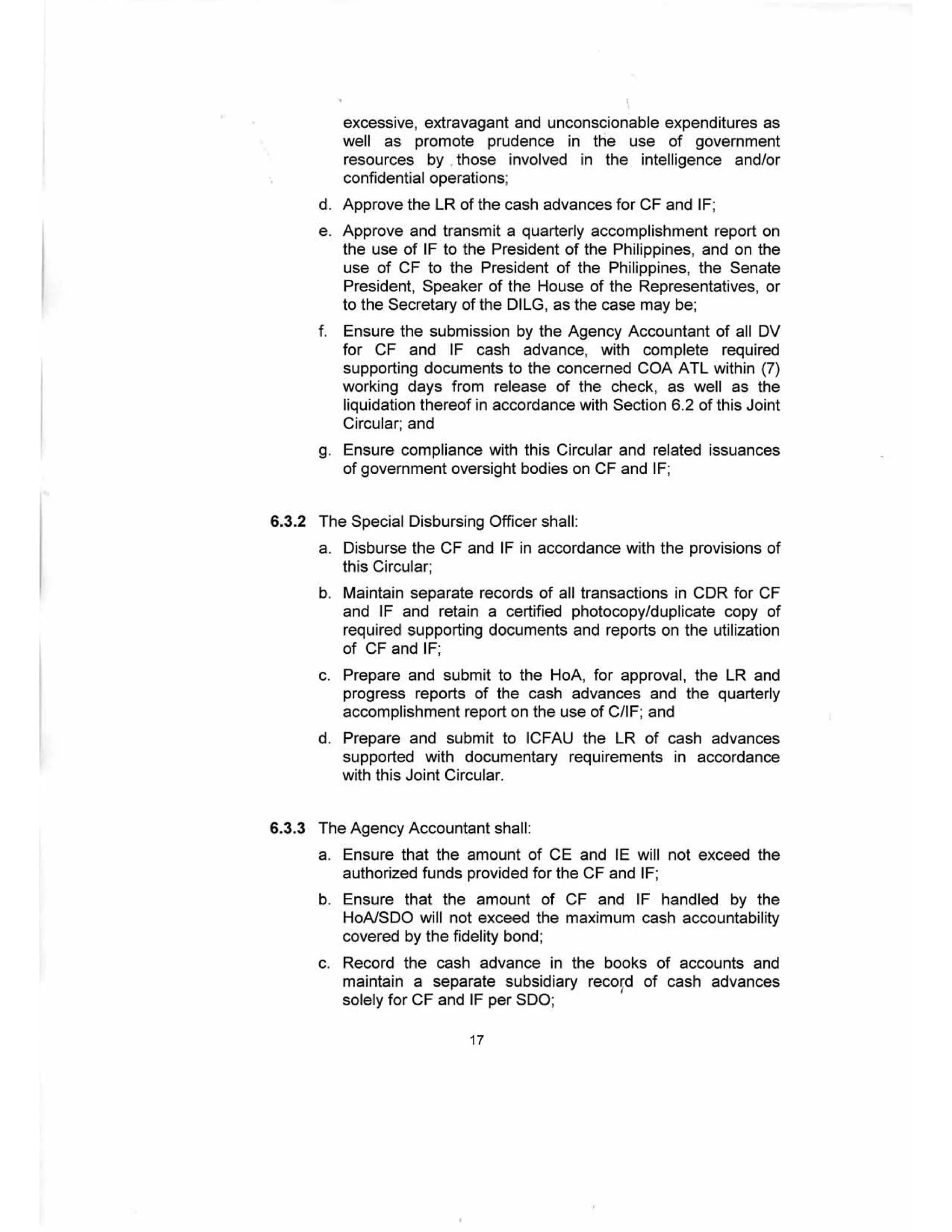 GUIDELINES ON THE ENTITLEMENT, RELEASE, USE, REPORTING AND AUDIT OF CONFIDENTIAL AND/OR INTELLIGENCE FUNDS