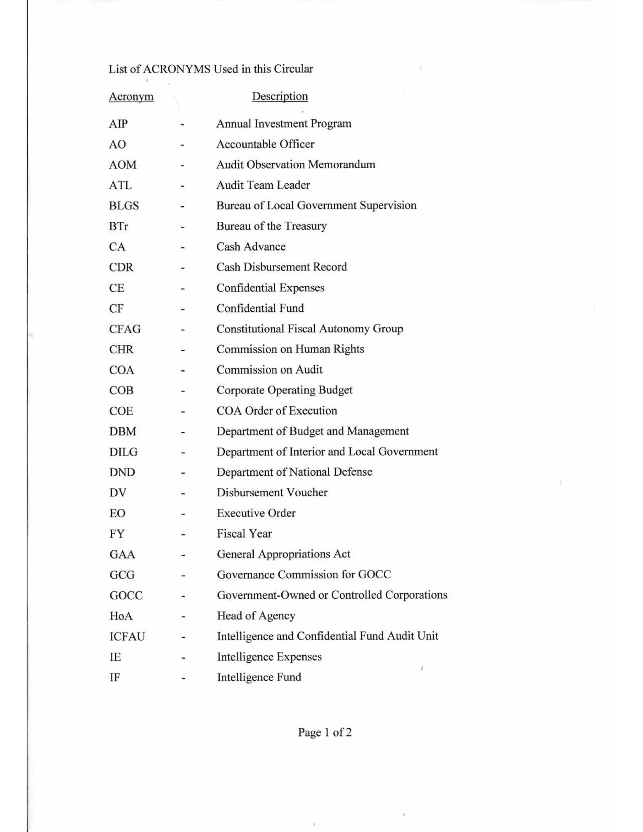 GUIDELINES ON THE ENTITLEMENT, RELEASE, USE, REPORTING AND AUDIT OF CONFIDENTIAL AND/OR INTELLIGENCE FUNDS