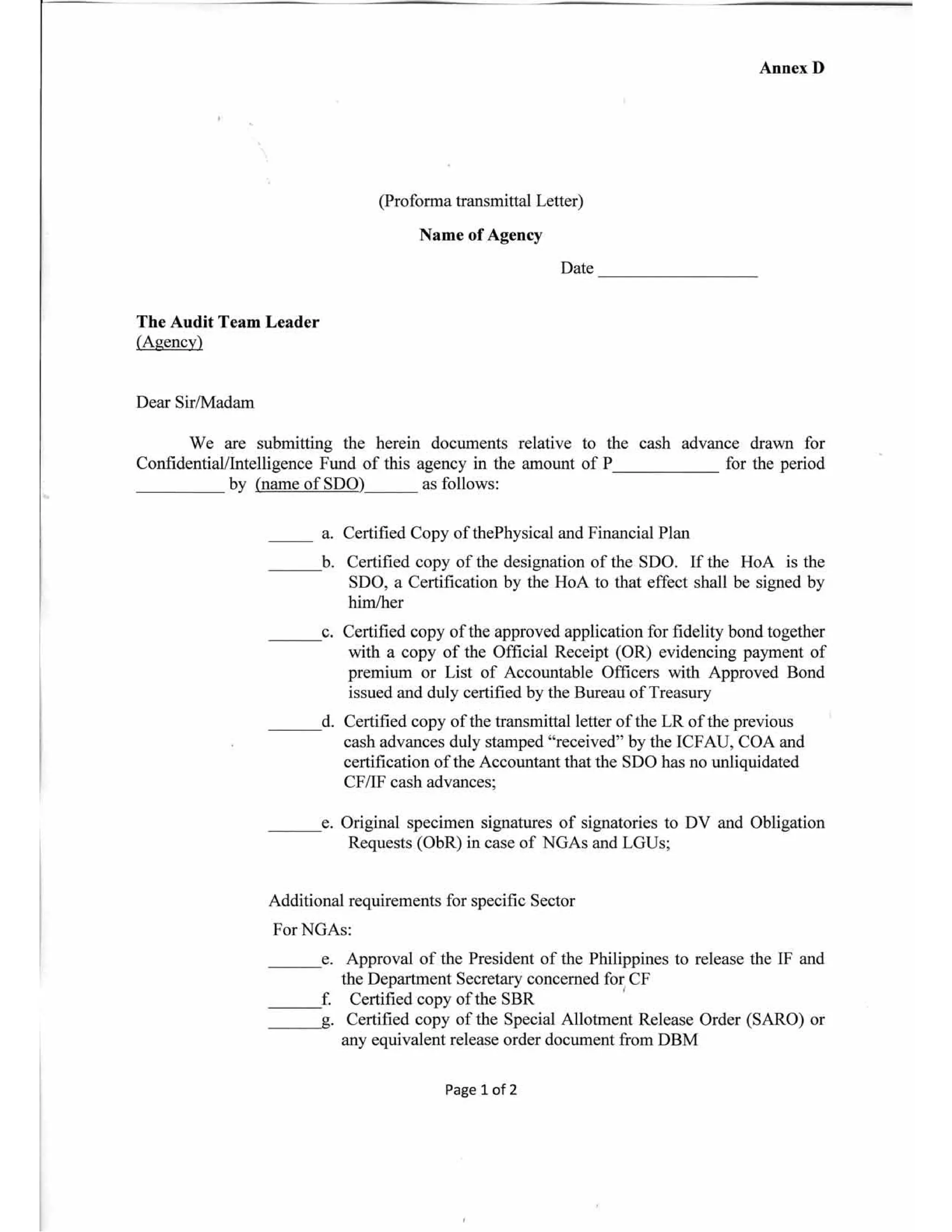 GUIDELINES ON THE ENTITLEMENT, RELEASE, USE, REPORTING AND AUDIT OF CONFIDENTIAL AND/OR INTELLIGENCE FUNDS